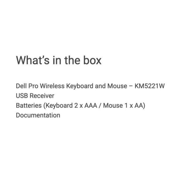 Dell KM5221W Pro Wireless Keyboard & Mouse Combo – Black – NEW in box never used - Picture 11 of 16